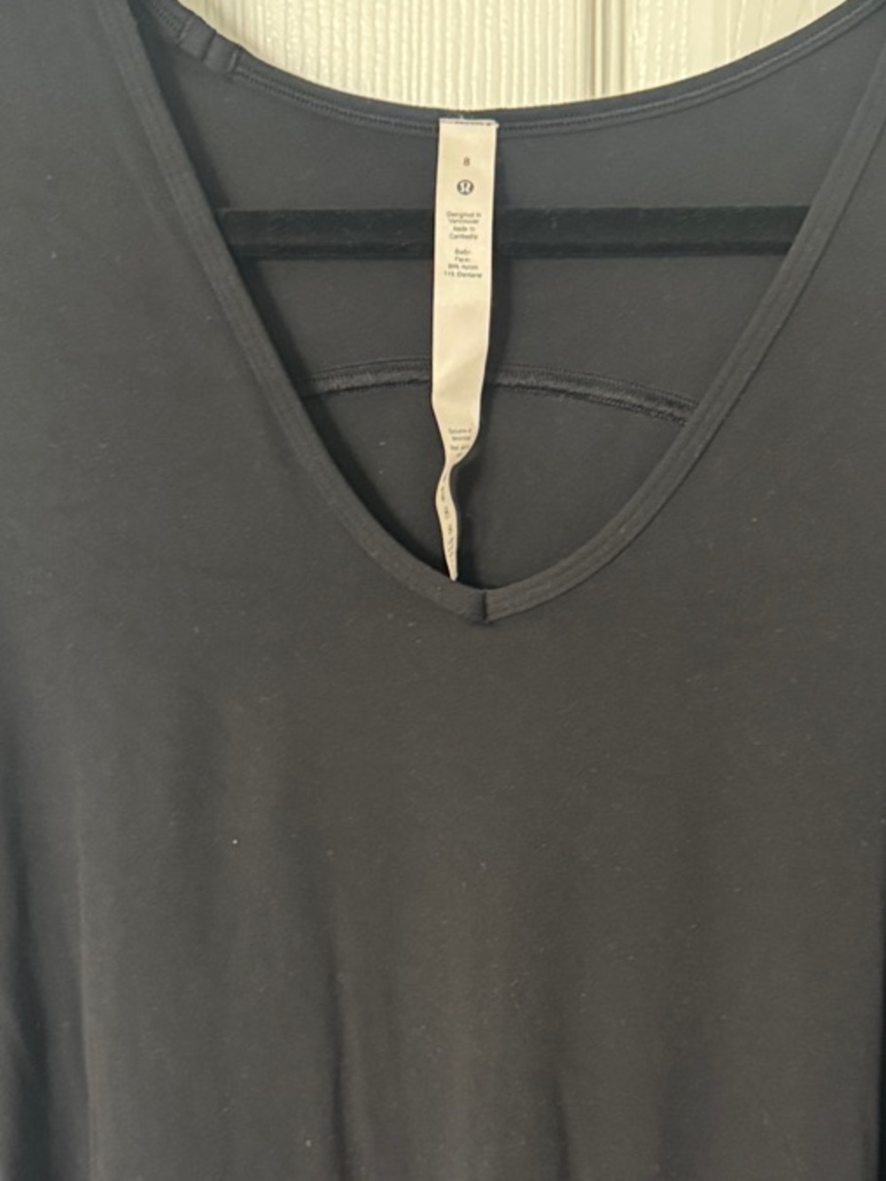 lululemon athletica Black V-Neck Long Sleeve Top